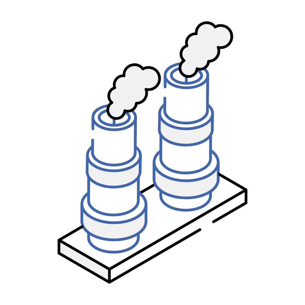 Check out icon vector of factory building, manufacturing plant