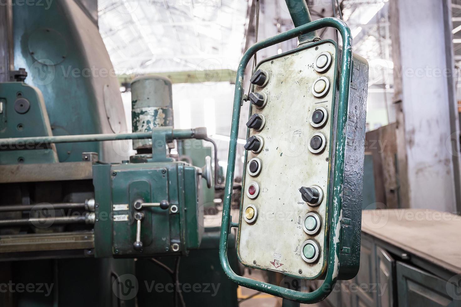 Old control panel of machine tool photo