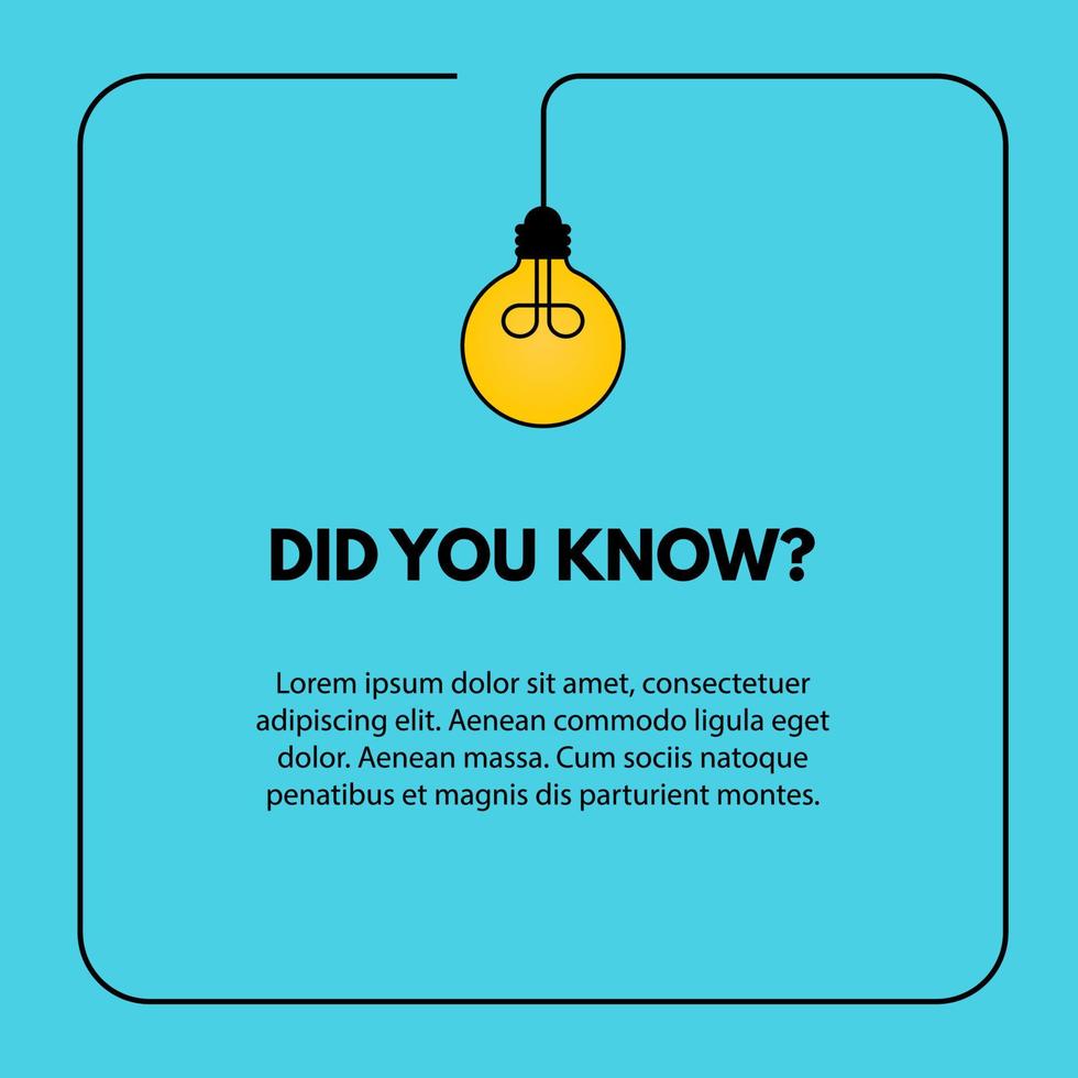 Did you know interesting fact Vector Illustration