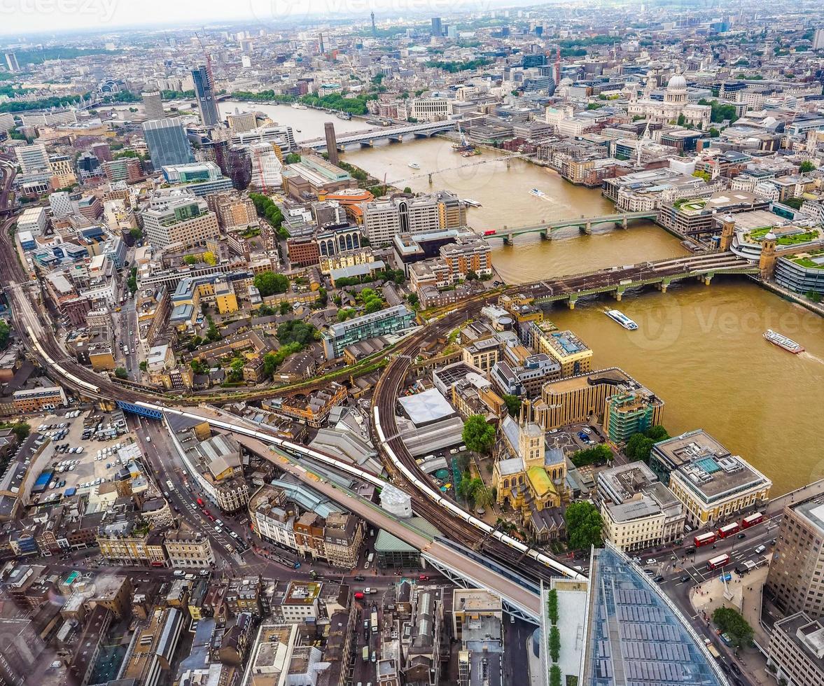 HDR Aerial view of London photo