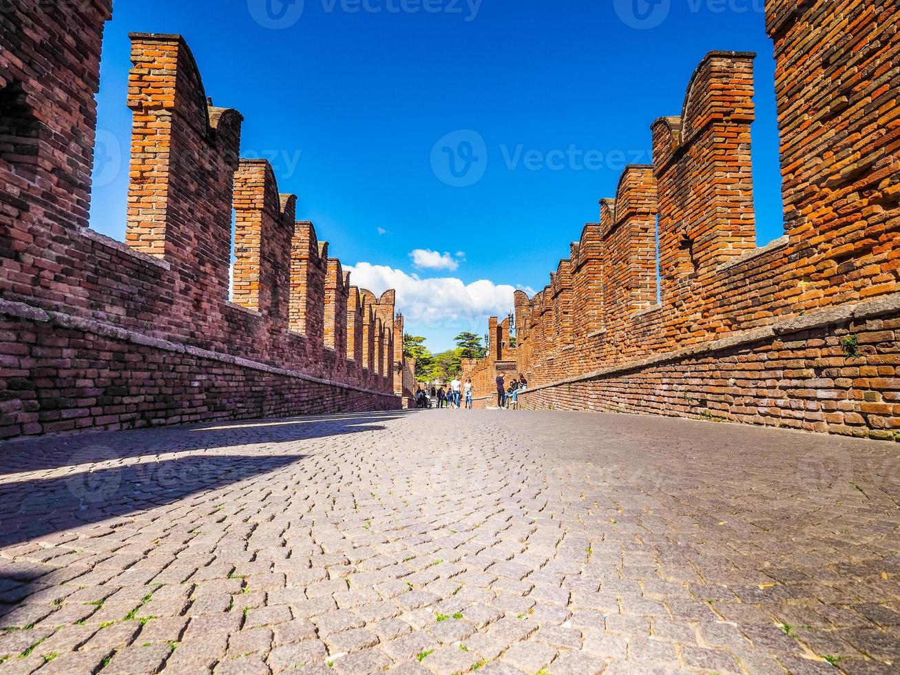 HDR Castelvecchio Bridge aka Scaliger Bridge in Verona photo