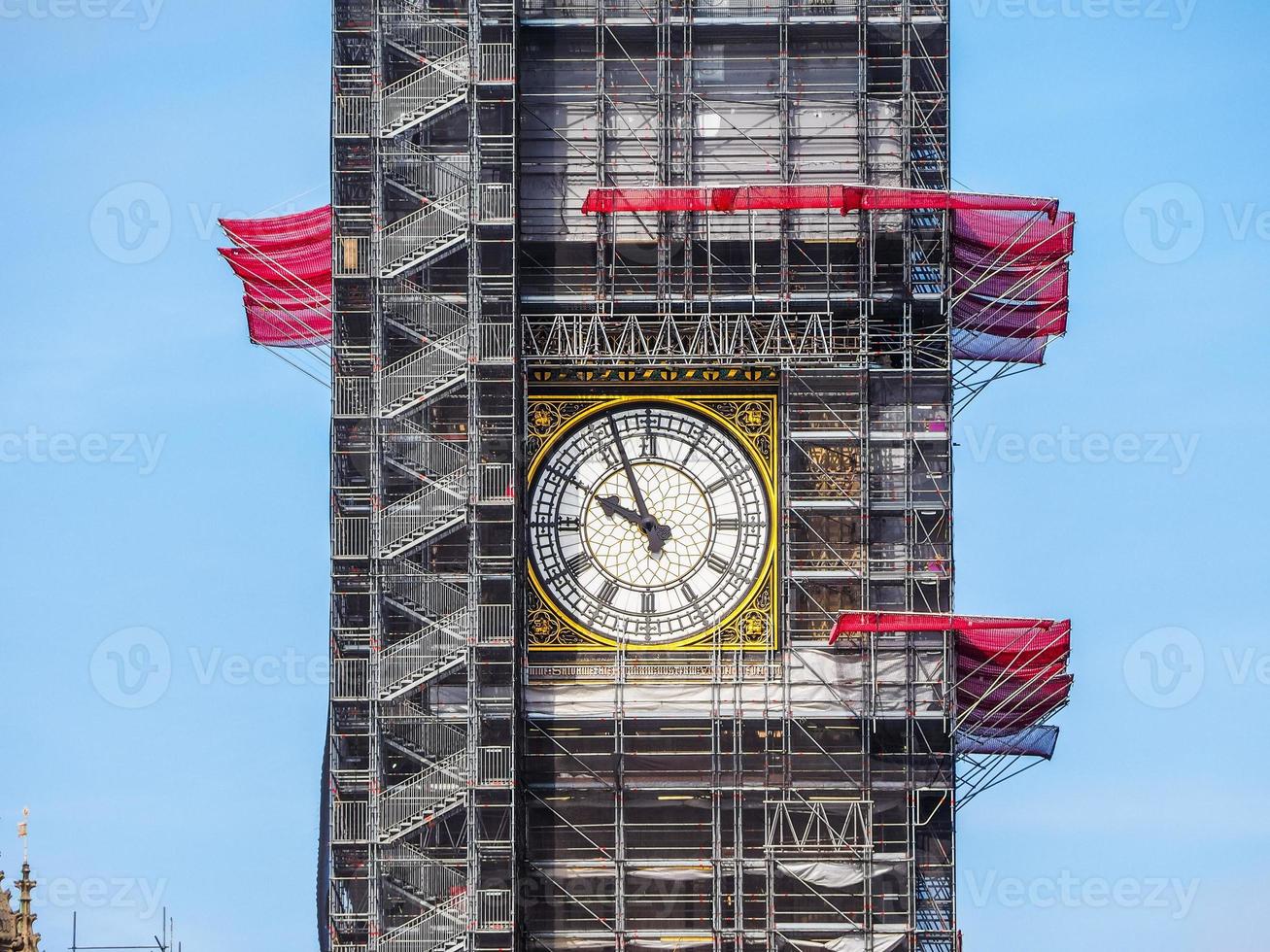 obras de conservación hdr big ben en londres foto