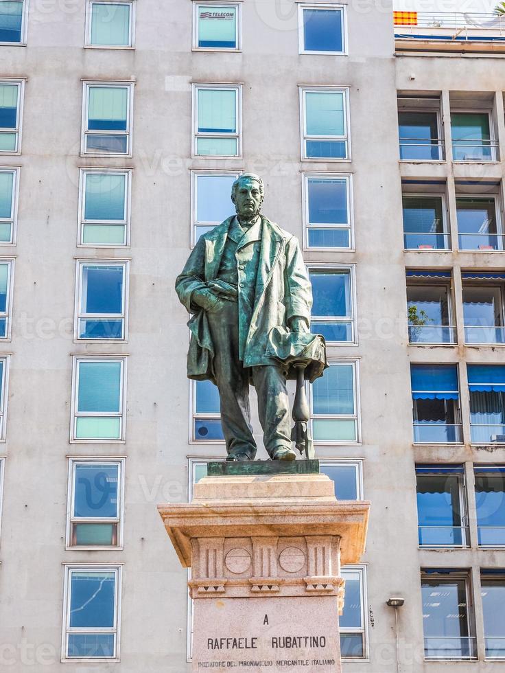 HDR Raffaele Rubattino statue in Genoa photo