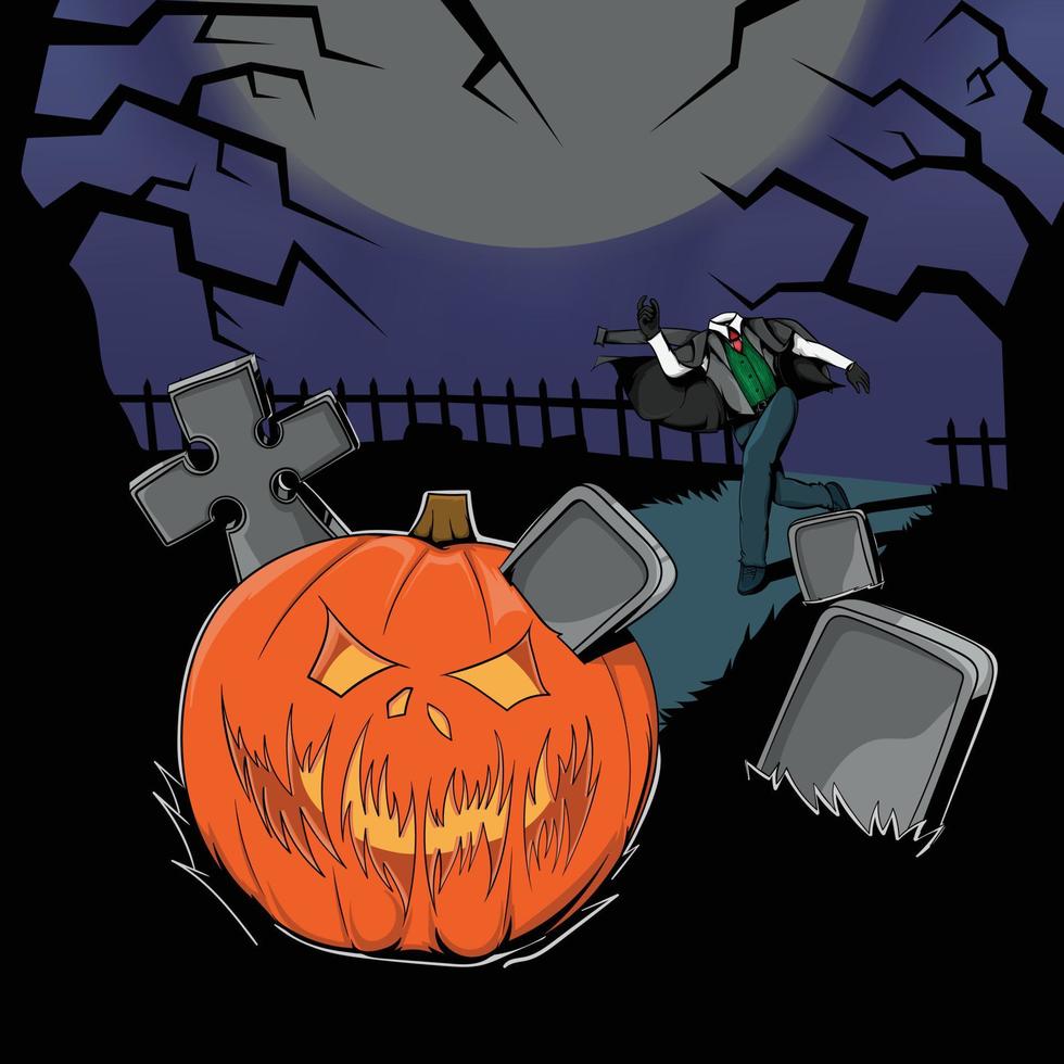 Ilustración de vector de jack o lantern