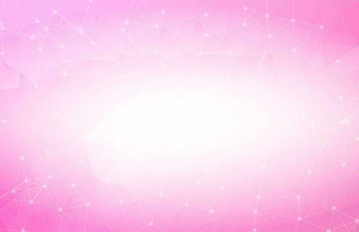Abstract Pink Polygonal Space Background with Connecting Dots and Lines.  Connection structure and science background. Futuristic HUD design. vector