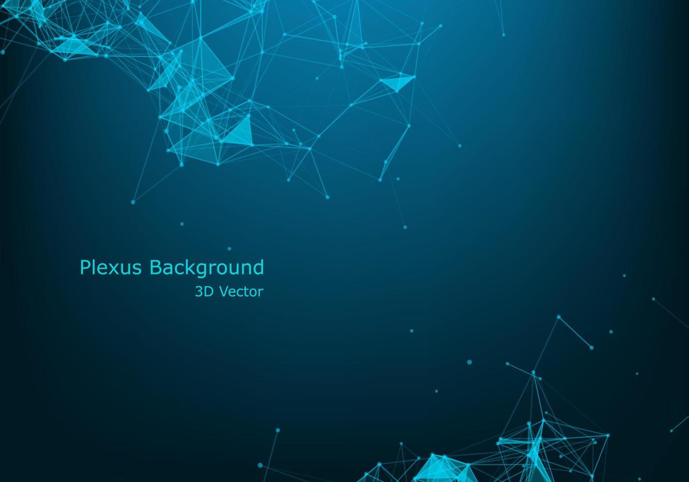 Plexus Lines And Particles Background. Vector Technology Illustration Of Futuristic Polygonal Cyber Structure. Data Connection Concept.