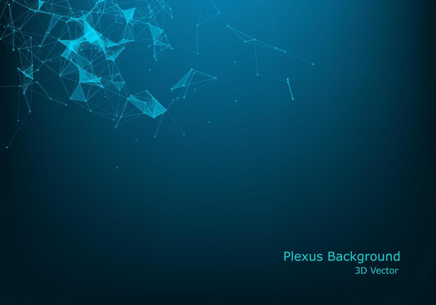 Connected polygons plexus vector geometric background can be used for scientific or technology presentations as molecule and communication concept. Digital data visualization. EPS10.