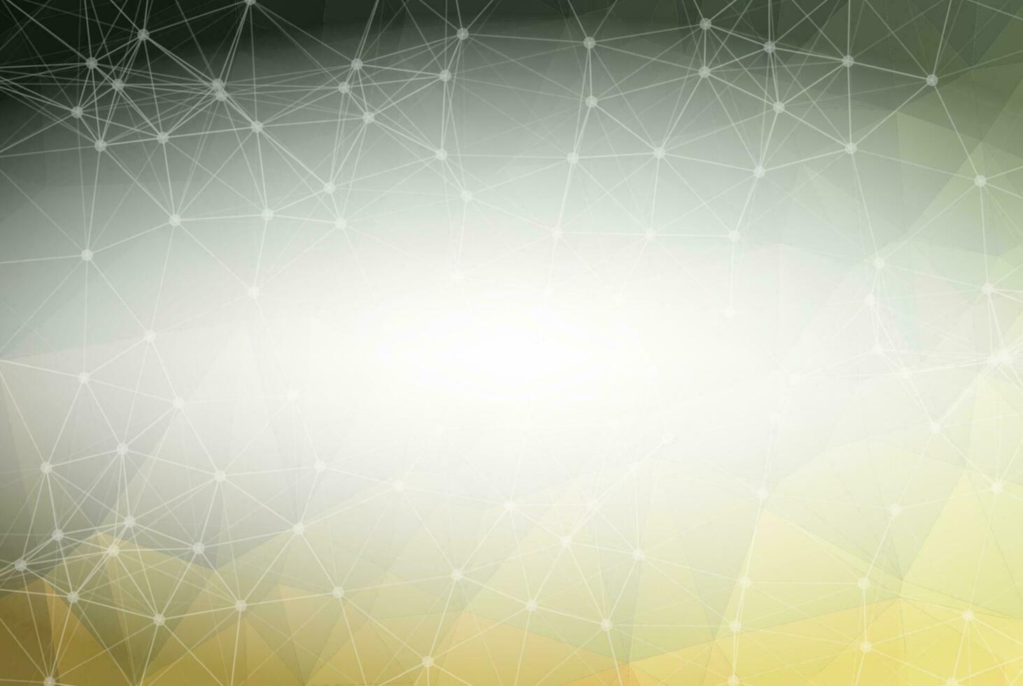 Abstract Dark Green Polygonal Space Background with Connecting Dots and Lines.  Connection structure and science background. Futuristic HUD design. vector