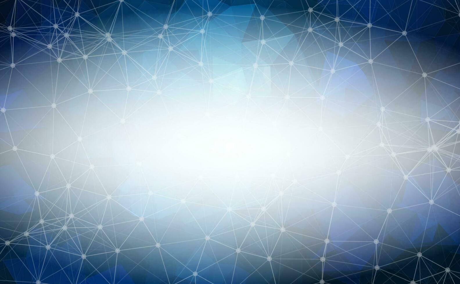 Abstract Blue White Polygonal Space Background with Connecting Dots and Lines.  Connection structure and science background. Futuristic HUD design. vector
