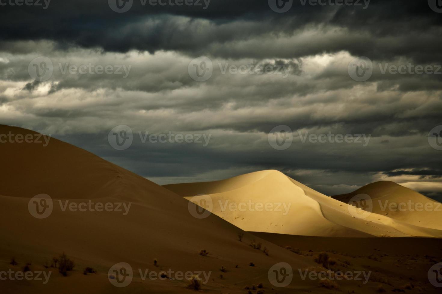 A rainy day in desert hills photo