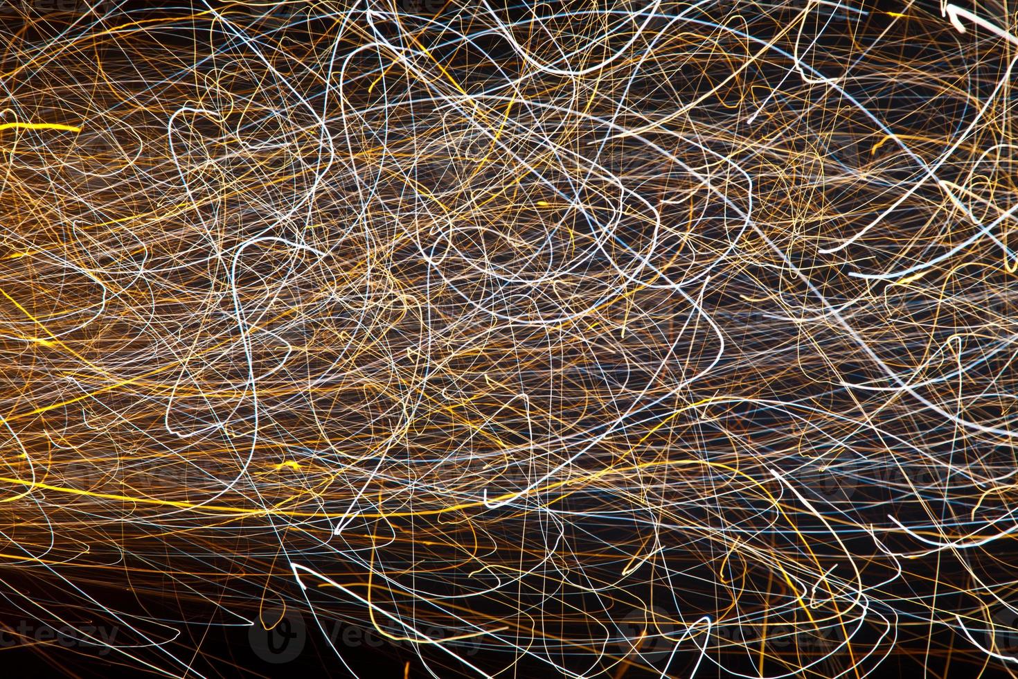 Detailed Photo of fireworks in black background with artistic camera movements