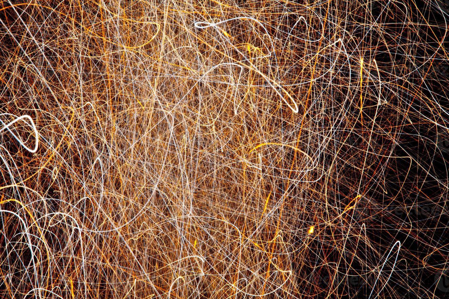 Detailed Photo of fireworks in black background with artistic camera movements