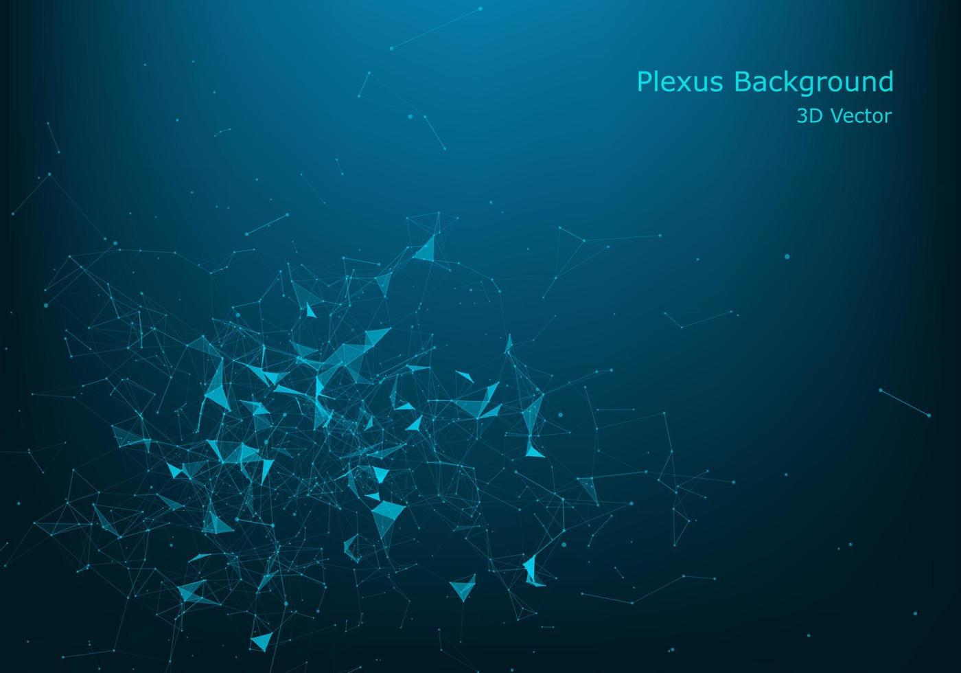 Abstract vector particles and lines. Plexus effect. Futuristic illustration. Polygonal Cyber Structure. Data Connection Concept.