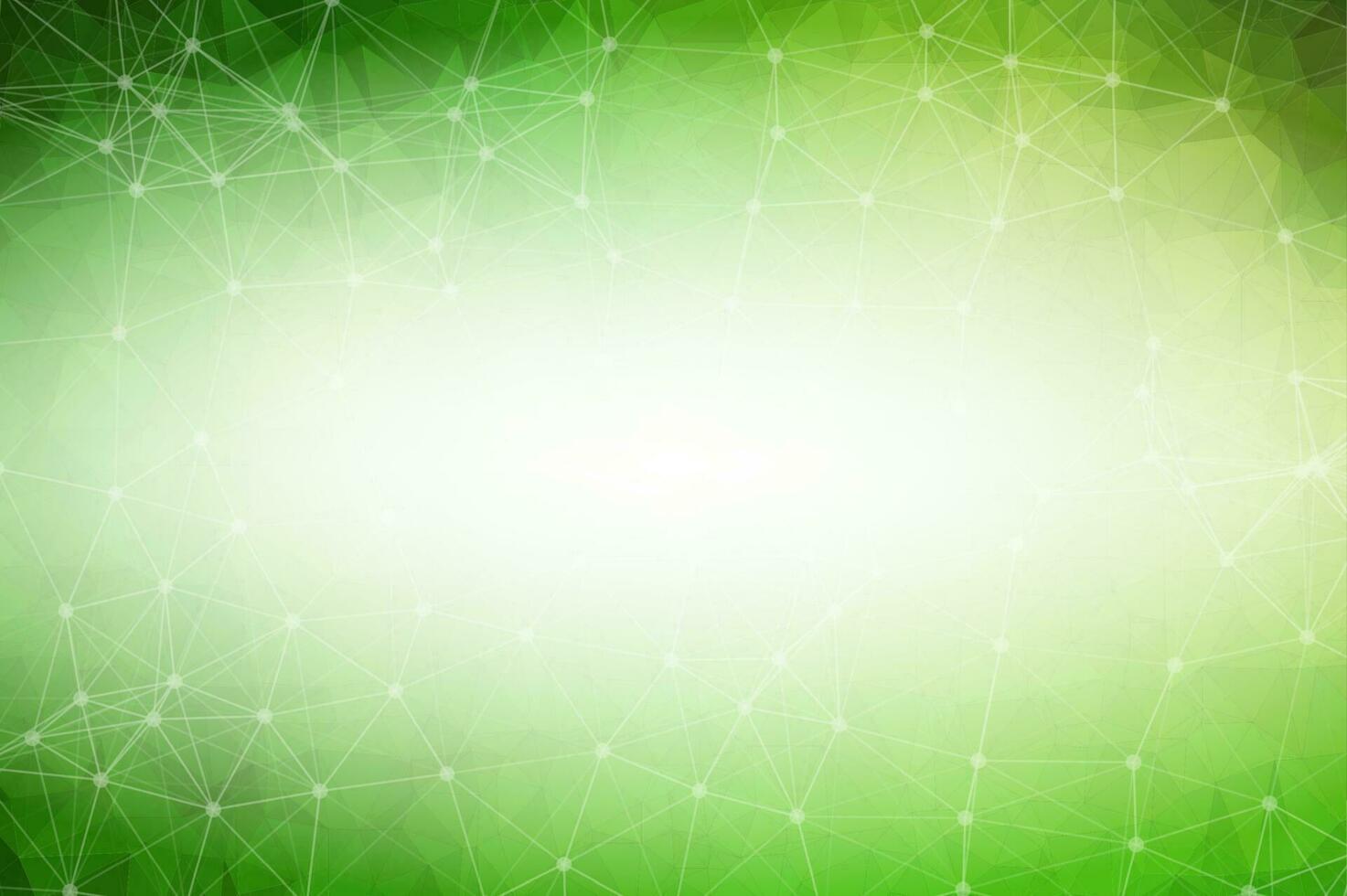 Abstract Green Polygonal Space Background with Connecting Dots and Lines.  Connection structure and science background. Futuristic HUD design. vector