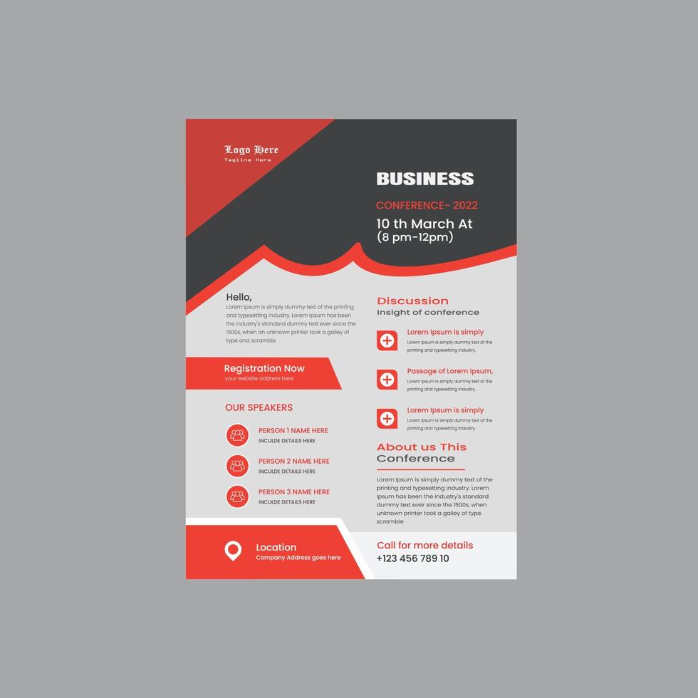 Business Conference  flyer design temple vector