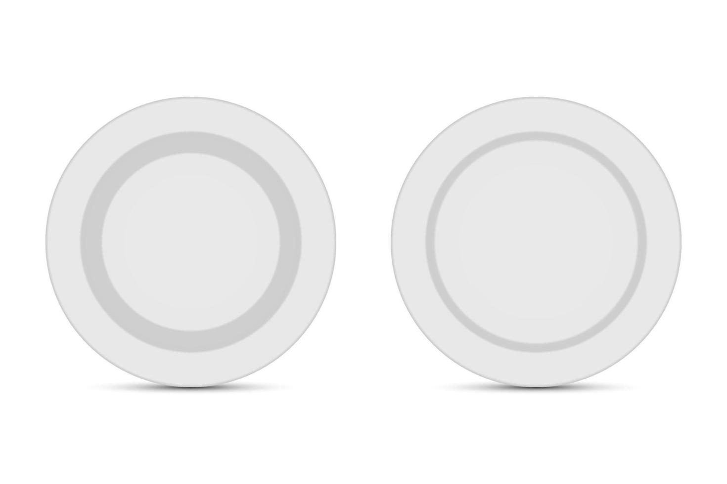 Deep shallow plates vector