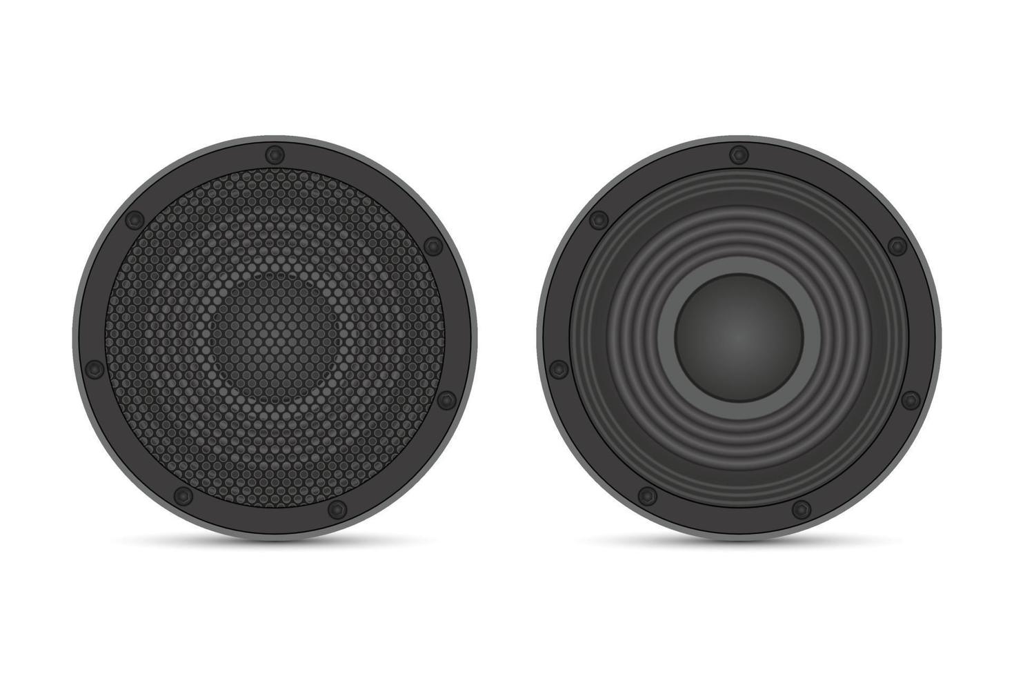 Acoustic audio speakers vector