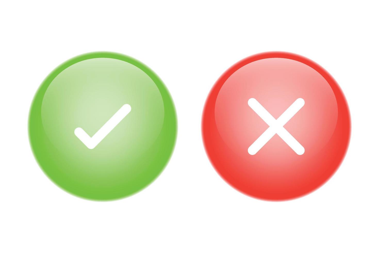 True or false icons vector