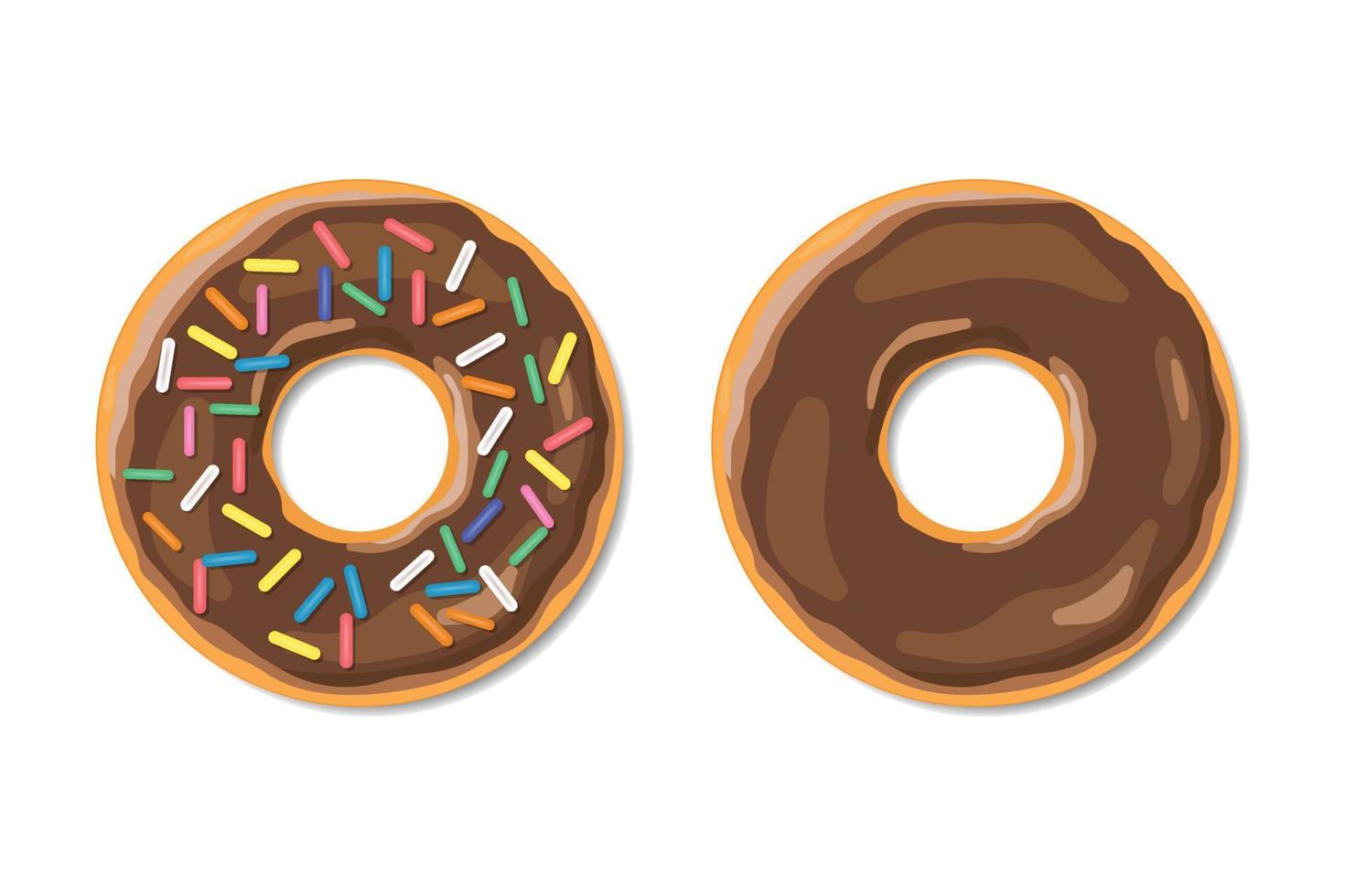 vector de donut de chocolate