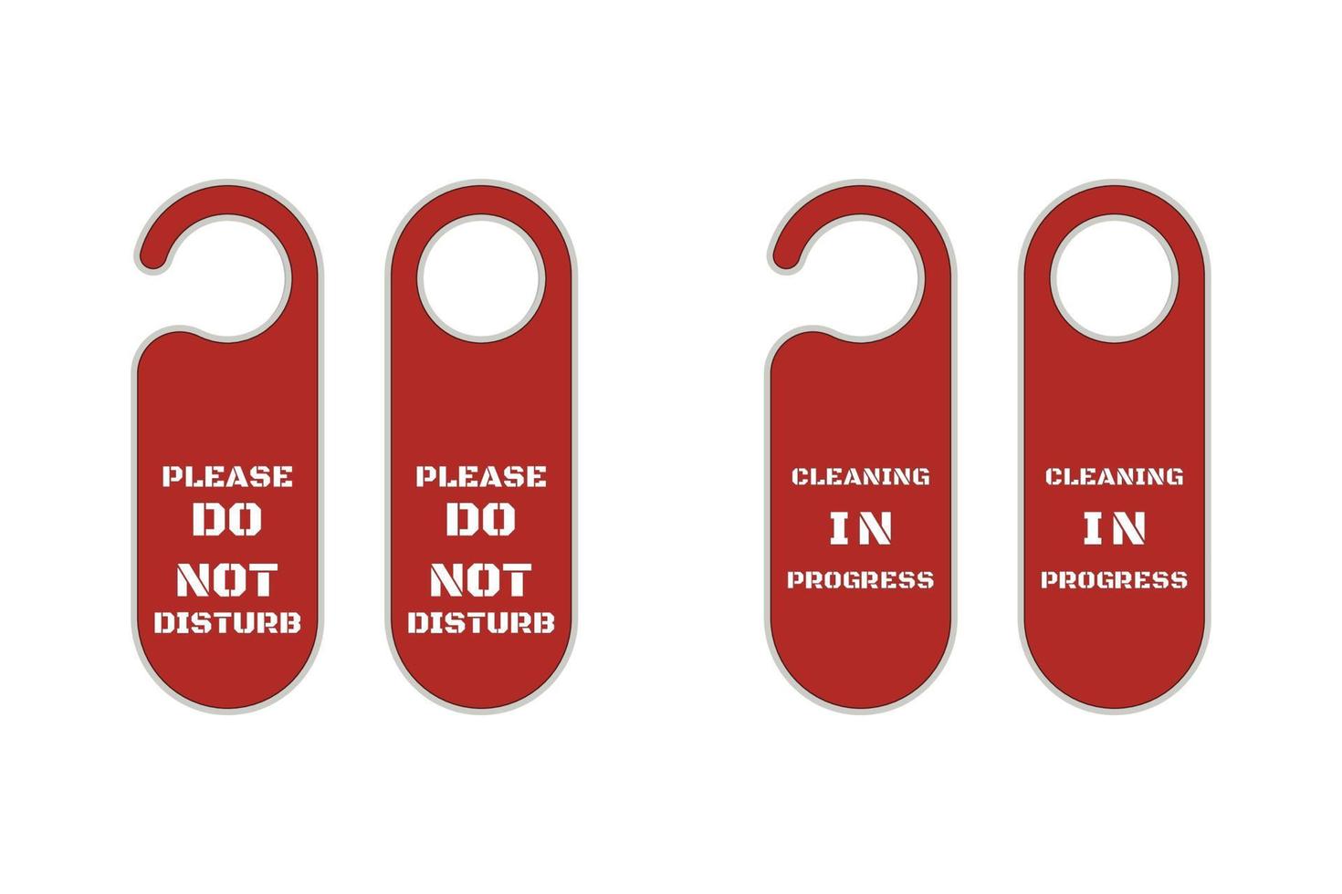 Please do not disturb hotel door tags vector set