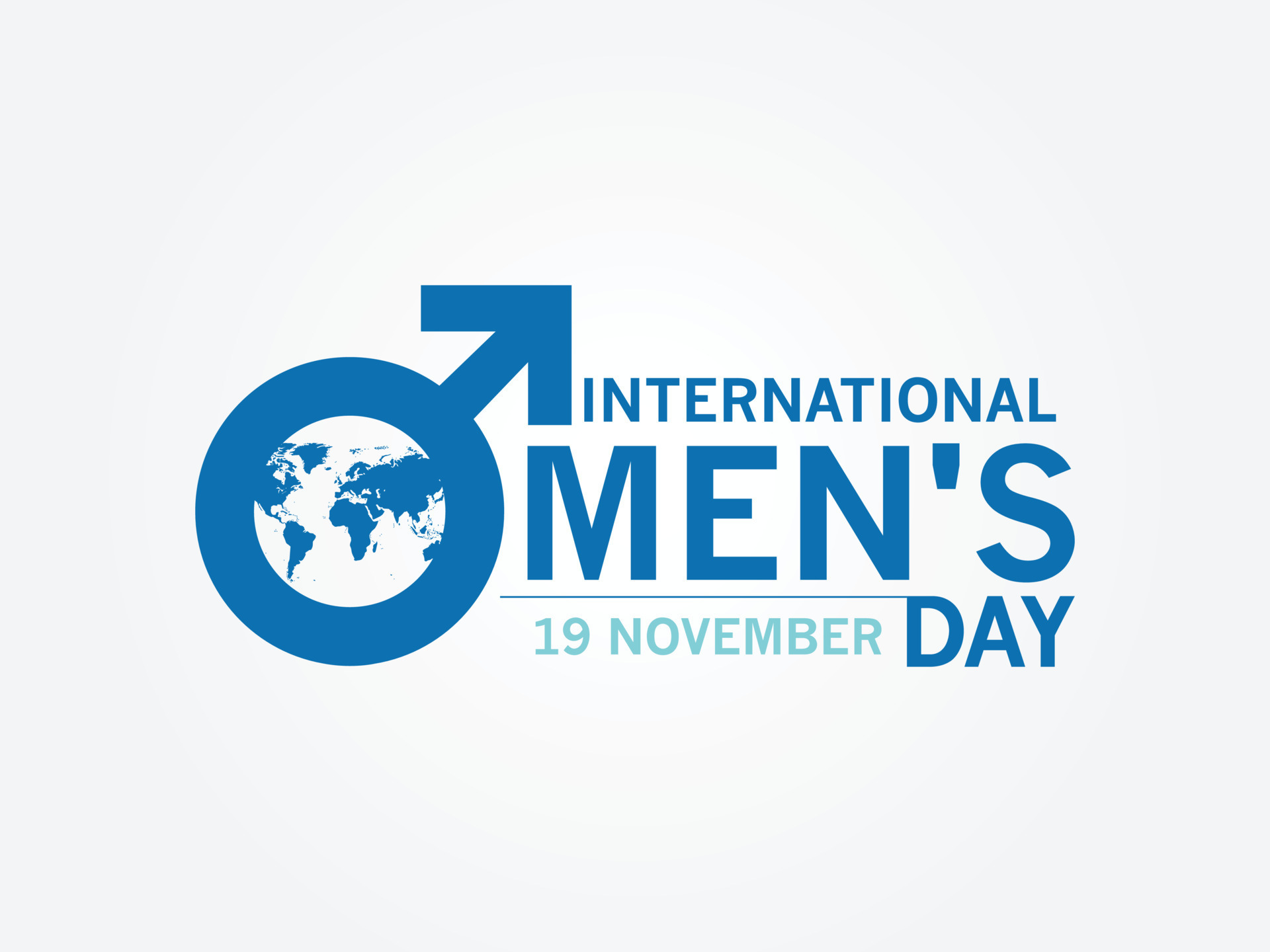 Typography logo lettering for International Men's Day, On November 19