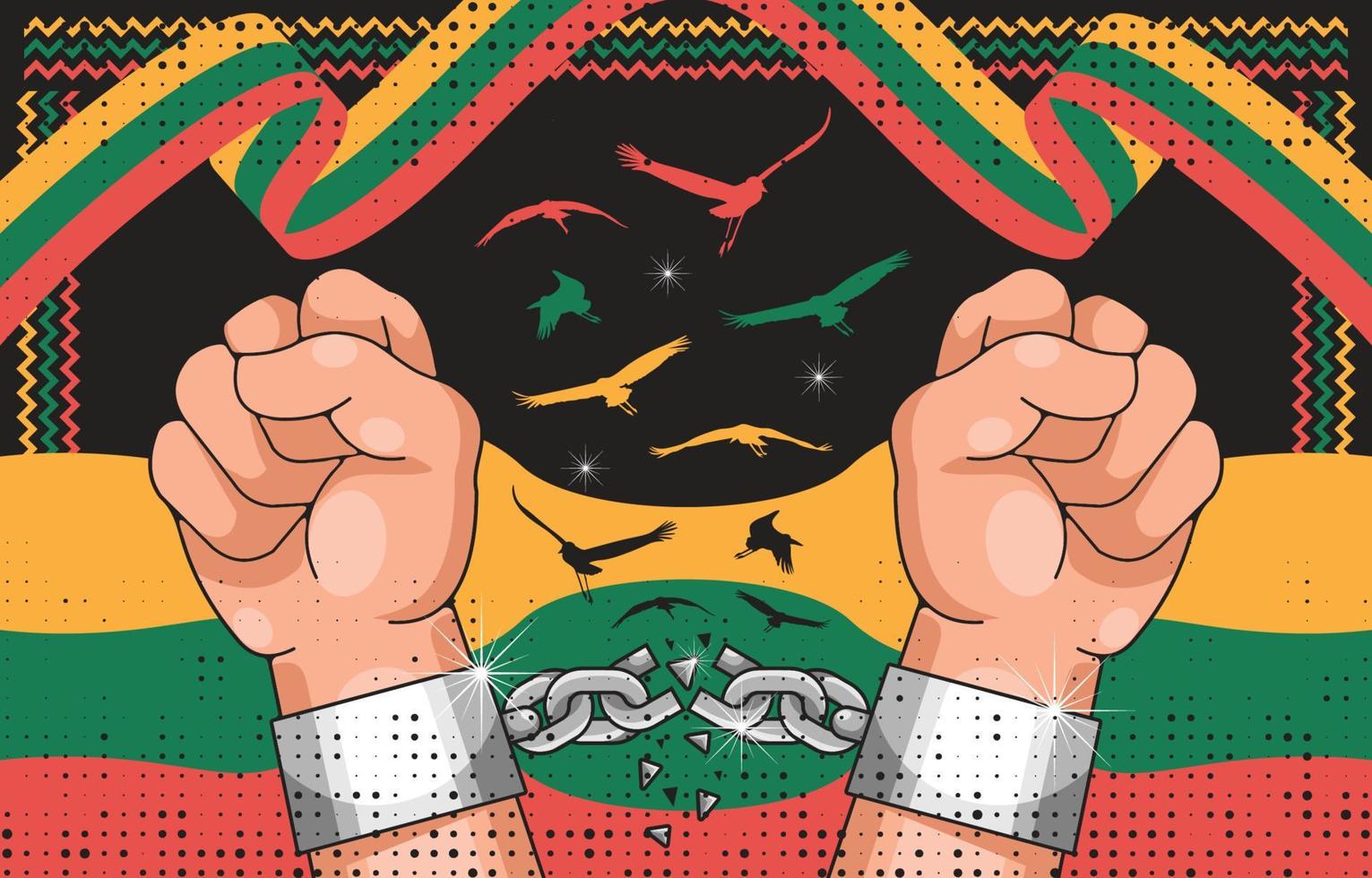 Juneteenth Freedom Day Background vector