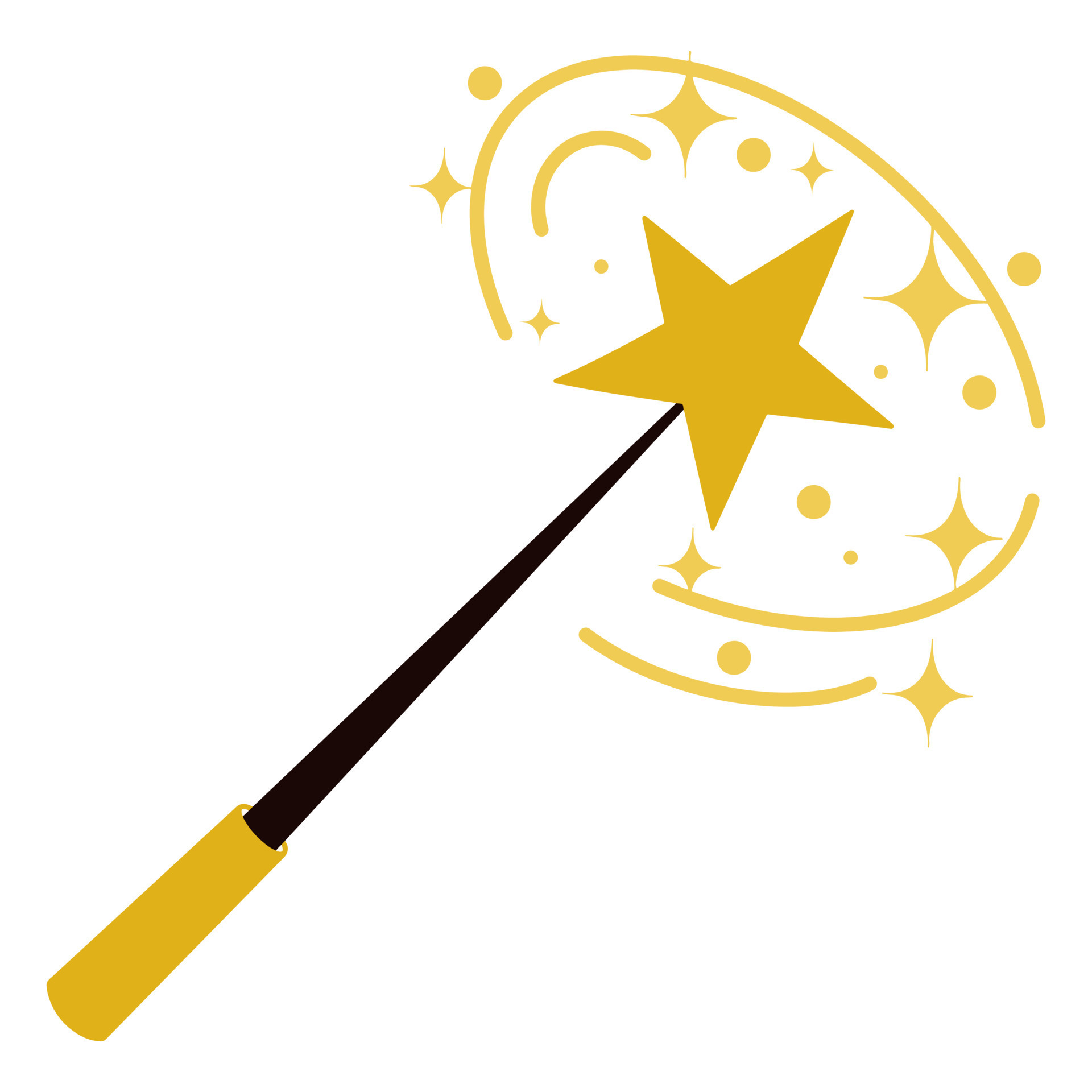 Vector illustration of a magic wand with a magic trail. Magic accessory  with a star. Isolated icon on white background. Flat cartoon illustration  7455852 Vector Art at Vecteezy