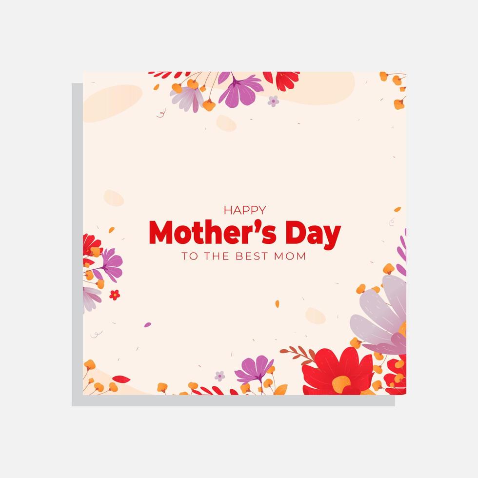 Mother's day social media banner vector