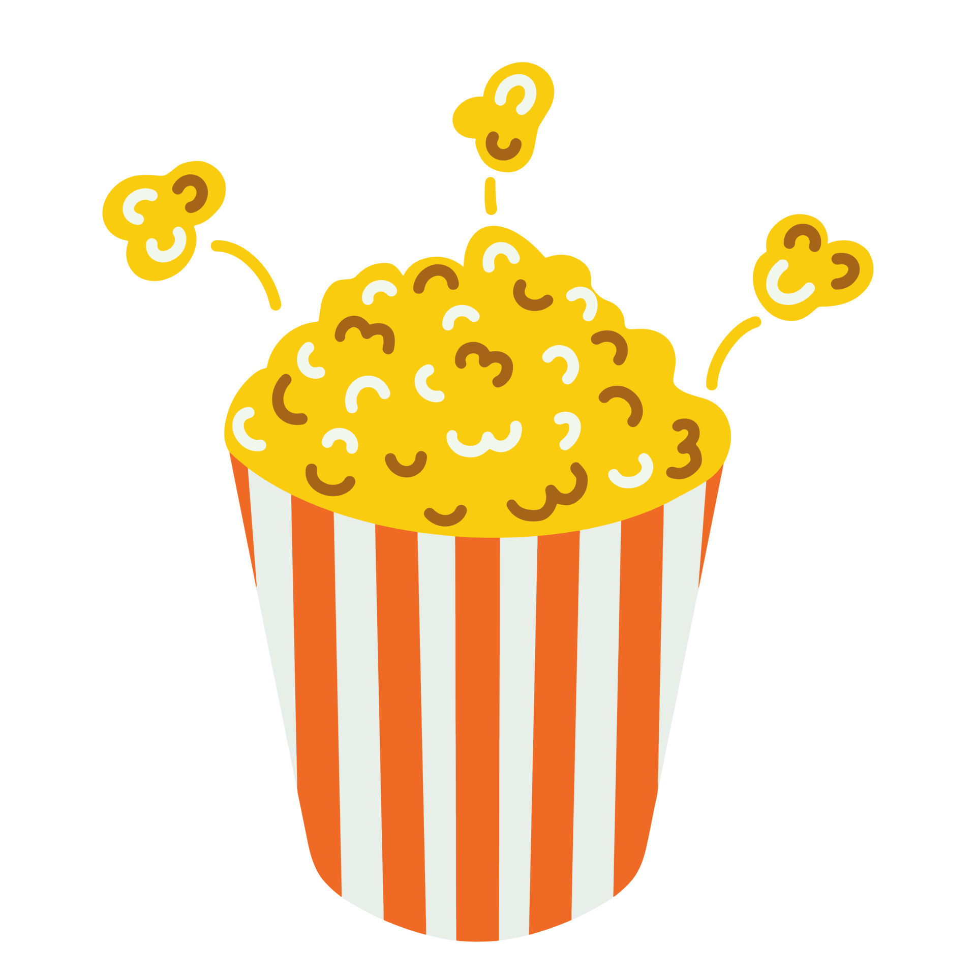 Vector illustration of popcorn. An isolated image of a snack on a white background. Popcorn in a box with red and white stripes. Cute flat style, cartoon 7455895 Vector Art at Vecteezy Vector illustration of popcorn. An isolated image of a snack on a white background. Popcorn in a box with red and white stripes. Cute flat style, cartoon 7455895 Vector Art at Vecteezy