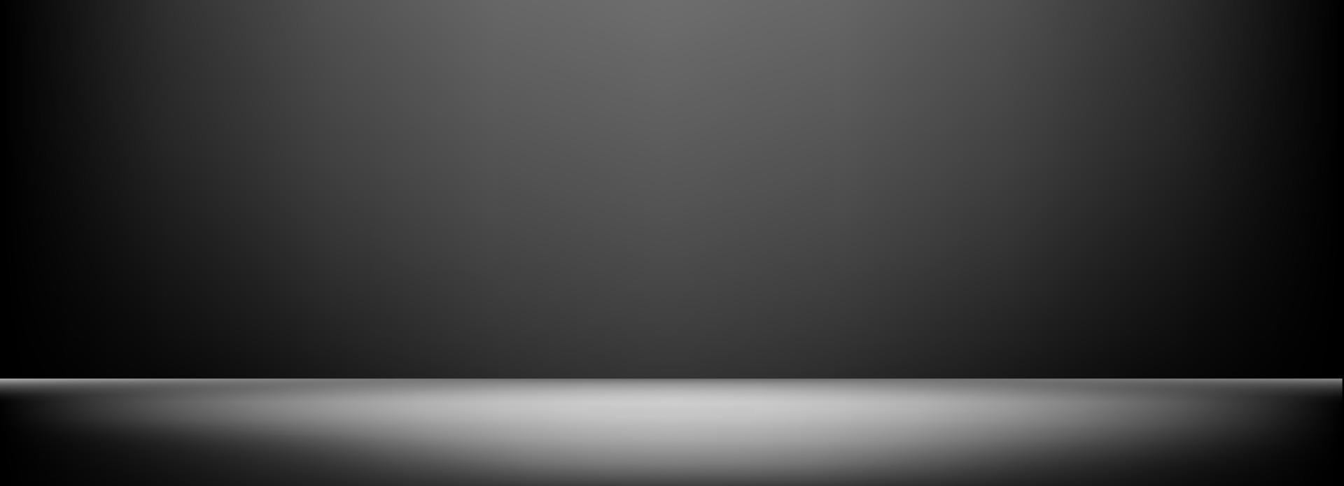 Empty black Studio room Backdrop. Light interior with copyspace for your creative project . Vector illustration EPS 10