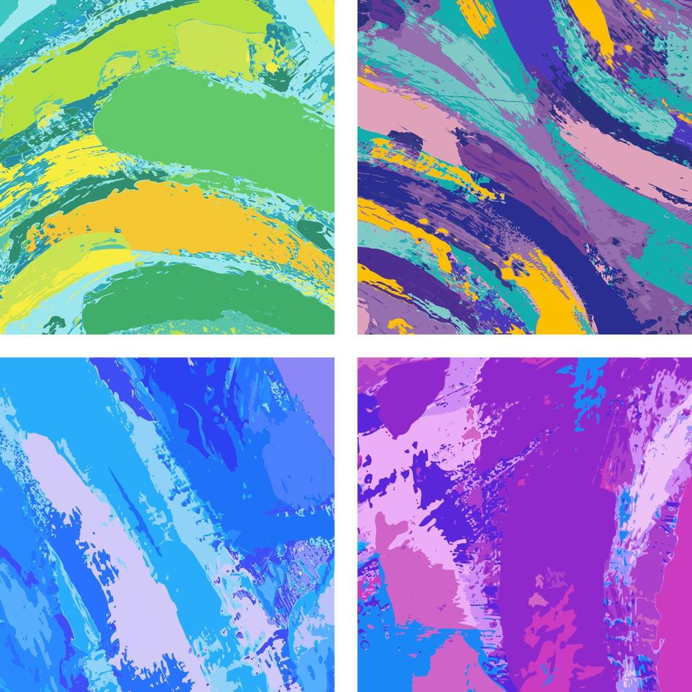 abstract paintbrush painting background design set vector