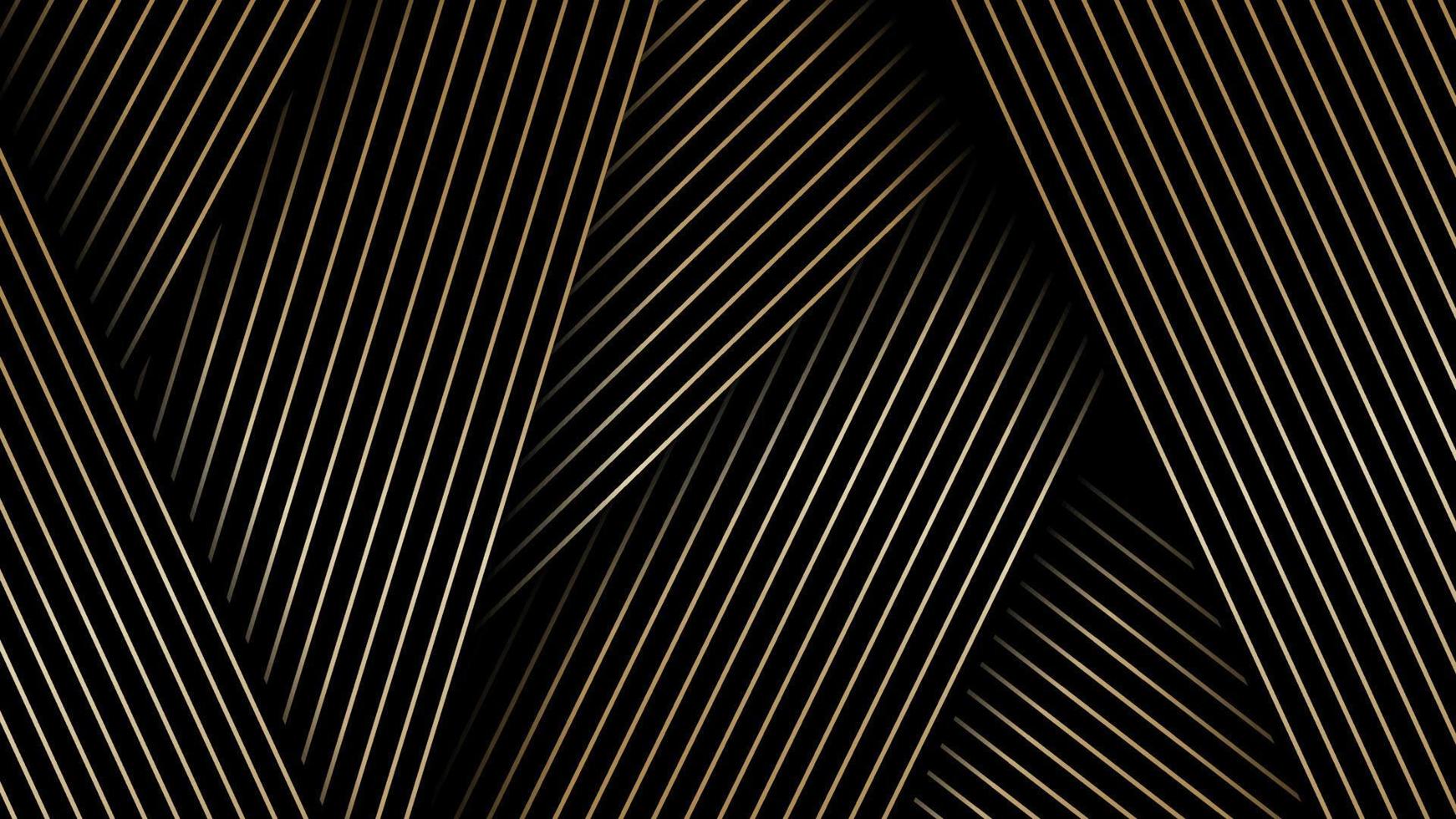 fondo de línea de lujo de oro diagonal abstracto vector