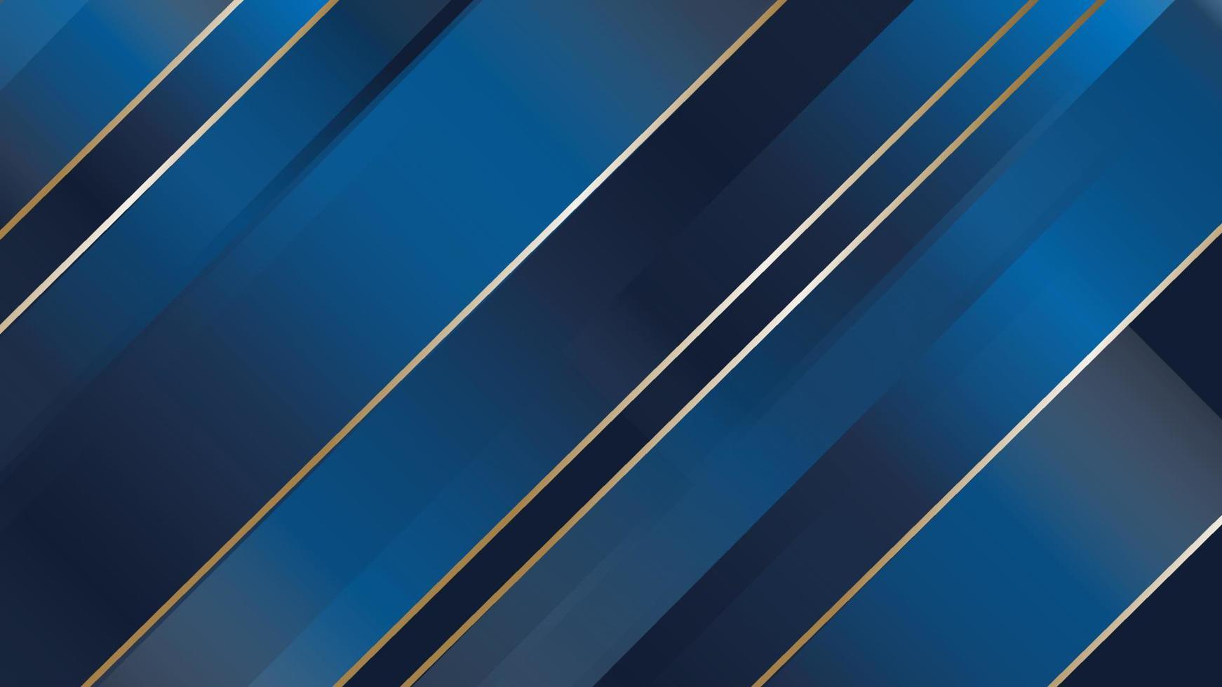 Modern abstract blue gold luxury backgroud vector