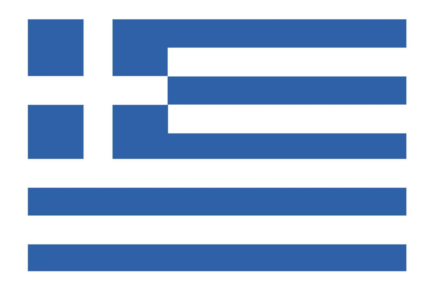 Flag of Greece.Official proportion  dimension and colors. Vector Illustration