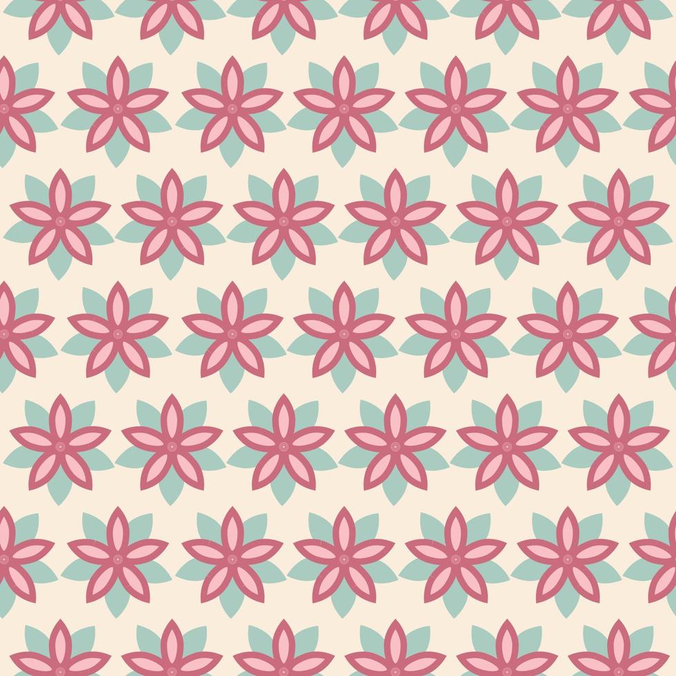 Seamless Floral pattern pink flowers vector