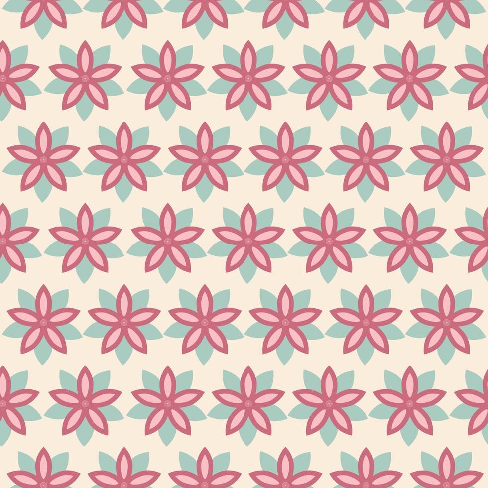 Seamless Floral pattern pink flowers vector