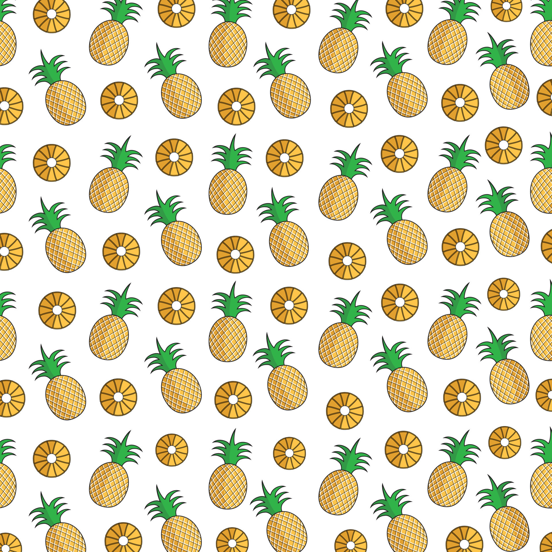 fondo de patrón de piña 7456352 Vector en Vecteezy