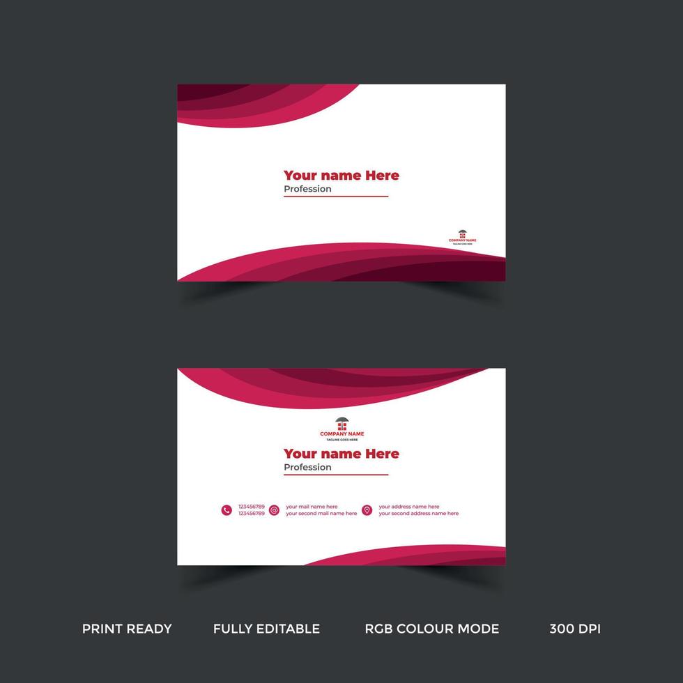 Multipurpose business card design template vector