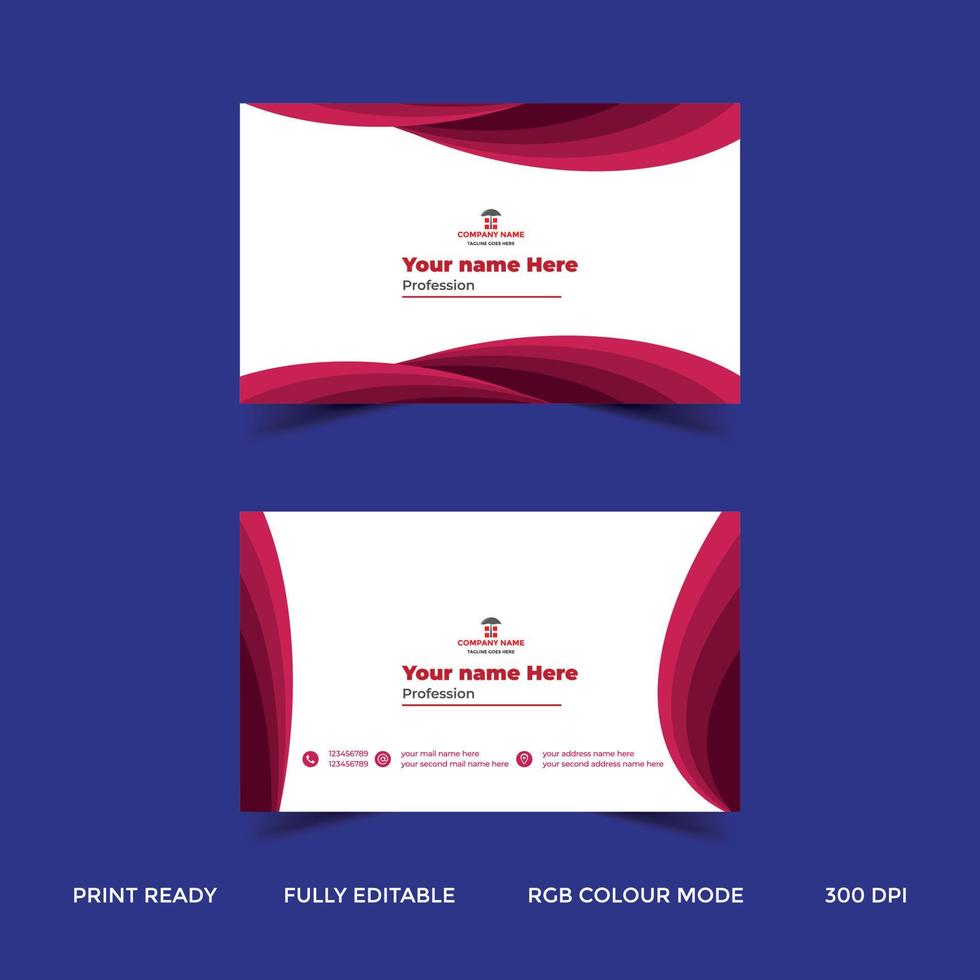 Multipurpose business card design template vector