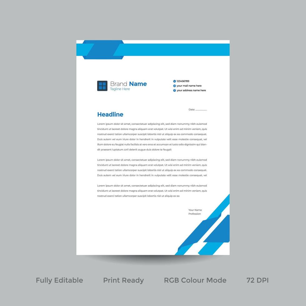 Multipurpose letterhead design  template vector