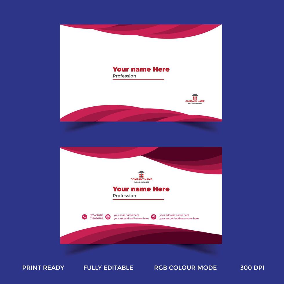 Multipurpose business card design template vector