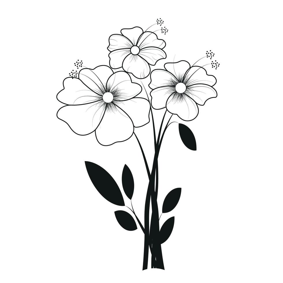 plantilla de diseño de flores multipropósito vector