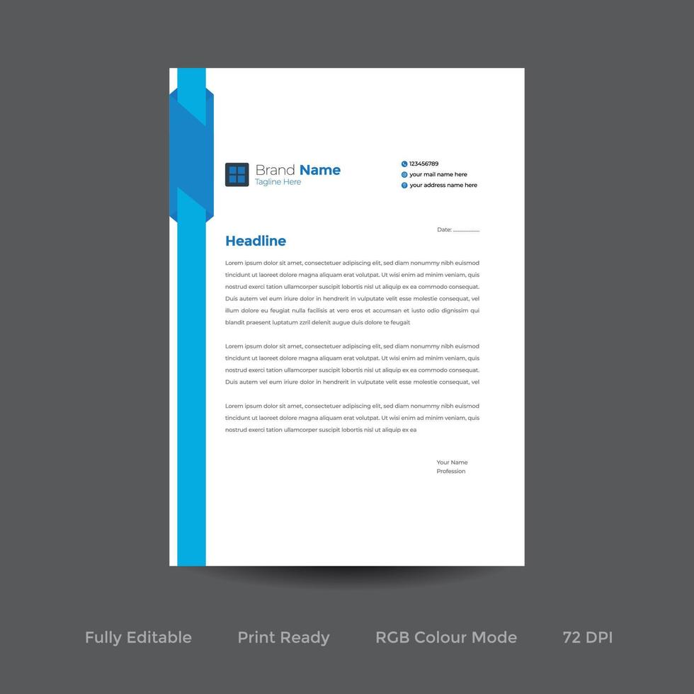 Multipurpose letterhead design  template vector