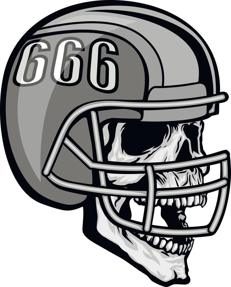 skull football helmet, grunge vintage design t shirts vector