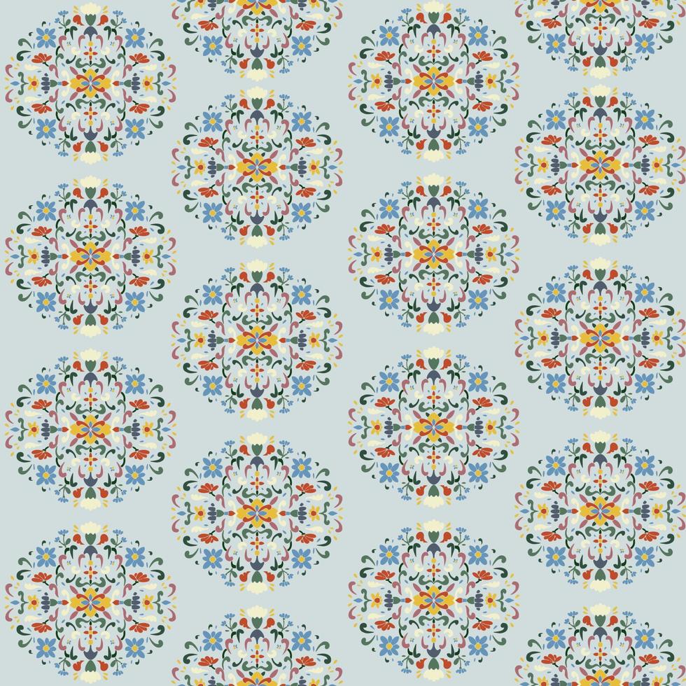 Seamless pattern. Flowers, branches and leaves in botanical composition. Vegetal natural ornamentation vector