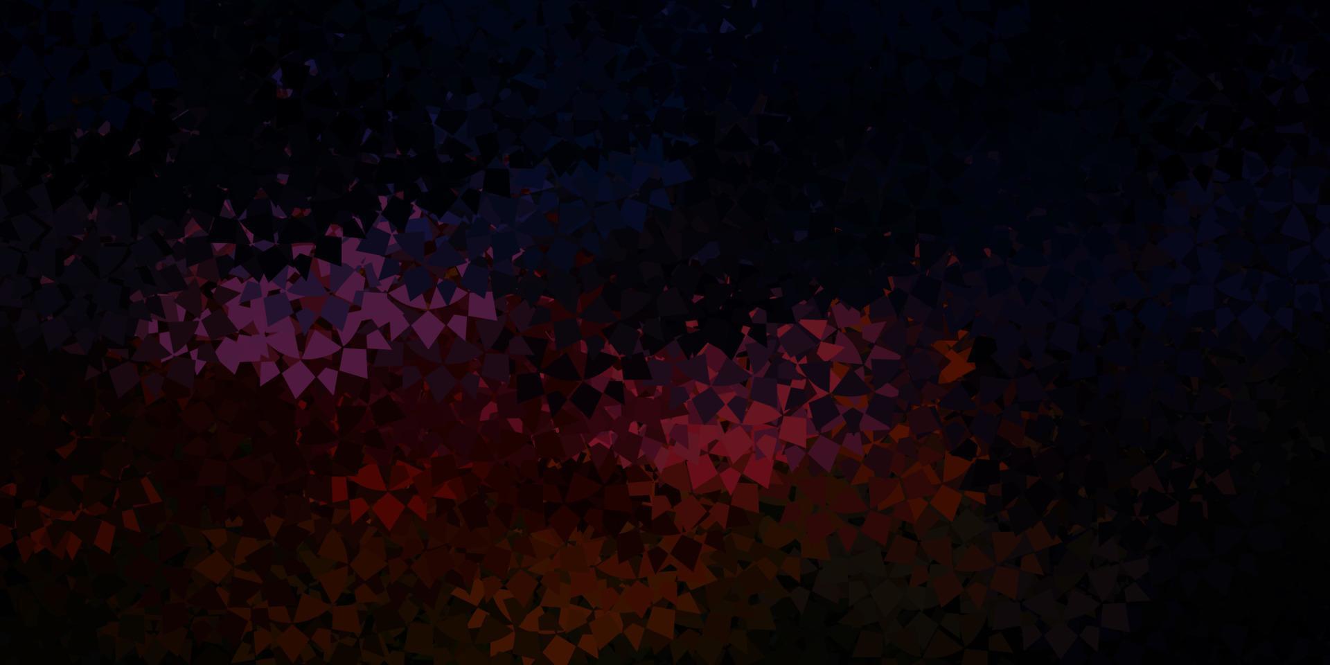 Dark pink, yellow vector background with polygonal forms.