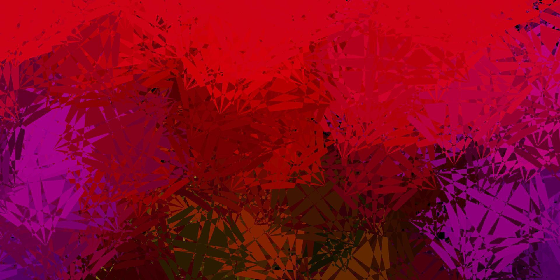 Dark Pink, Yellow vector background with polygonal forms.