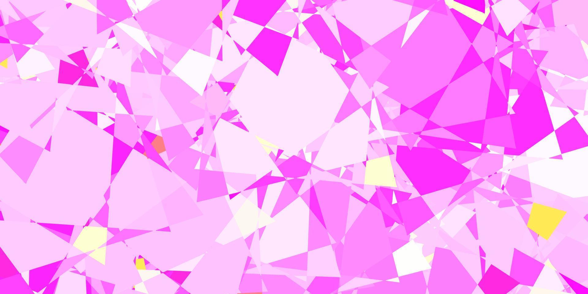 Dark Pink, Yellow vector template with triangle shapes.