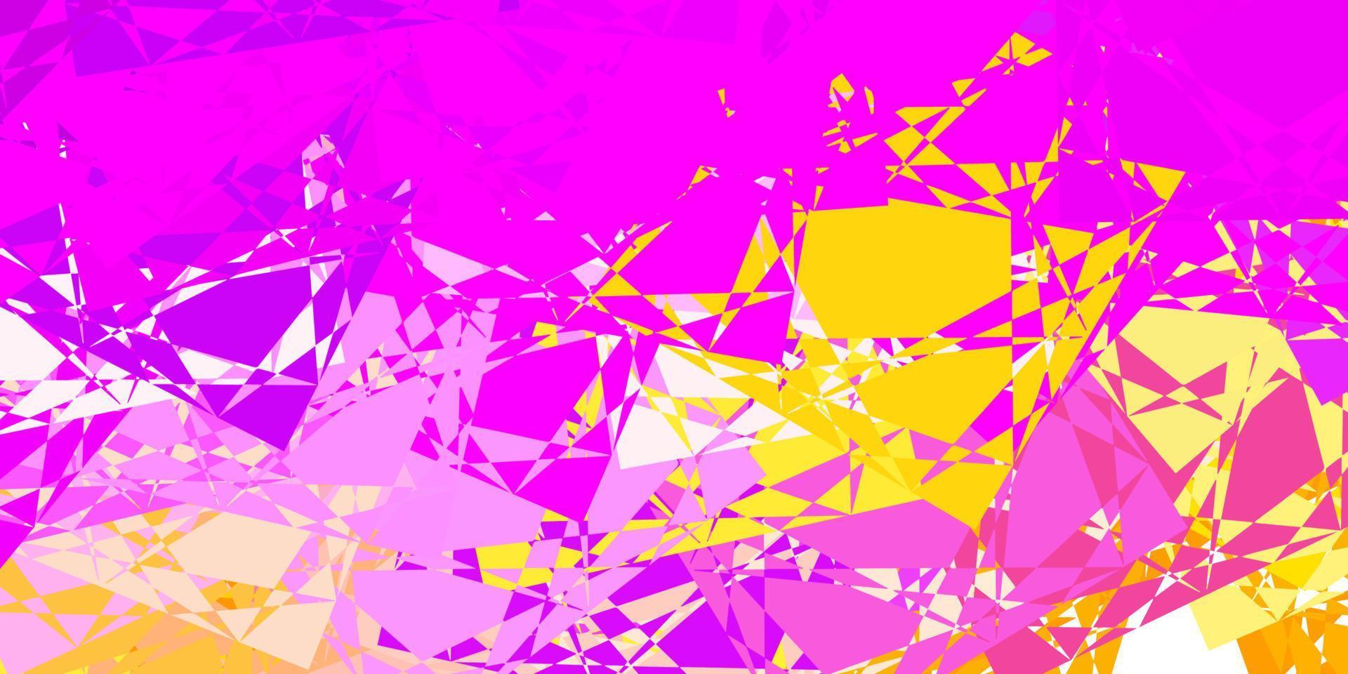 Light Pink, Yellow vector background with polygonal forms.
