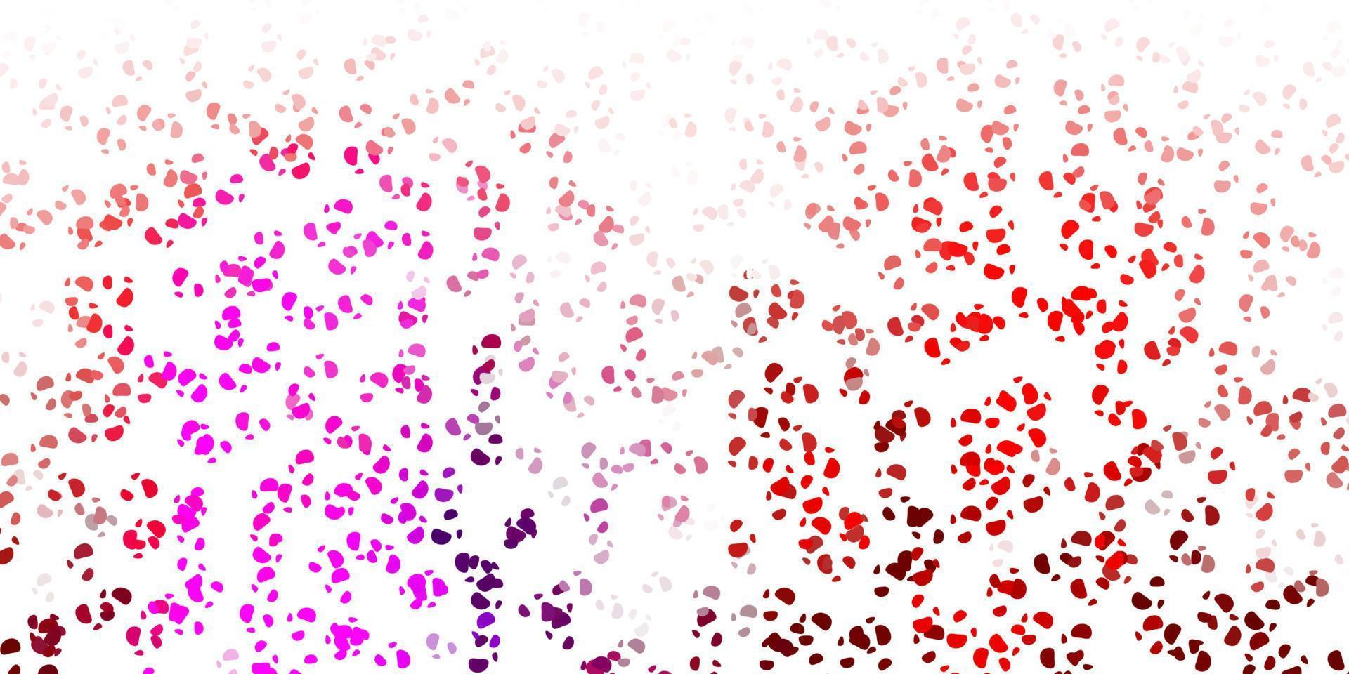 Light pink, yellow vector background with random forms.